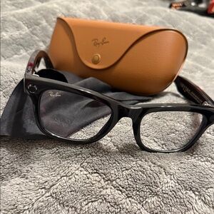 Ray-Ban Brown Leather Glasses Case